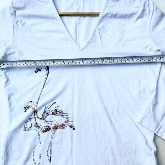 Valentino Jeans Top Long sleeve flamingo glitter sequin print - Picture 4 of 8